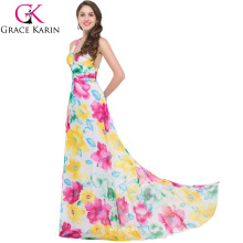 GK Strapless Chiffon Long Zug gedruckt Flora Prom Kleid 2016 8 Größe US 2 ~ 16 GK000020-1